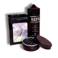 RE-Tip | SET | Wiederverwendbarer Aktivkohlefilter 7mm ⌀ + Aktivkohle (für >100 Anwendungen) + 120ml BIO-Reiniger